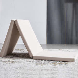 Portable Trifold Sheeper Mattress Memory <strong>Foam</strong> Support Mat Single Size Fitness <strong>Matress</strong> for Gym Bedroom Guest Room Factory Direct - Product Image 1