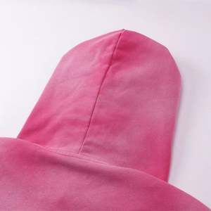 Autumn Custom Design Distressed Hole Vintage <b>Hoodie</b> Crew Neck Pullover Casual Oversize Thick <b>Pink</b> Distressed Hole Vintage <b>Hoodie</b> - Product Image 6