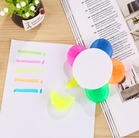 Stylo fluorescent à cinq couleurs, marqueur, surligneur, papeterie colorée pour étudiants, stylo à dessin à lignes colorées