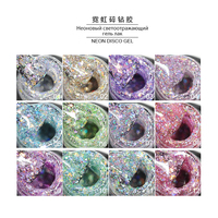 Yidingcheng Factory OEM LED non toxique sans hema 30s cure néon paillettes vernis à ongles gel MSDS certifié marque privée trempage pour gel