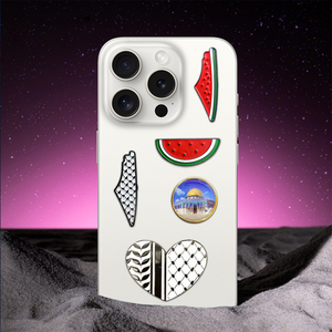 Diseños listos gratis Palestina sandía triángulo corazón diseño pegatinas de Metal cartel móvil insignia Pin - Product Image 4