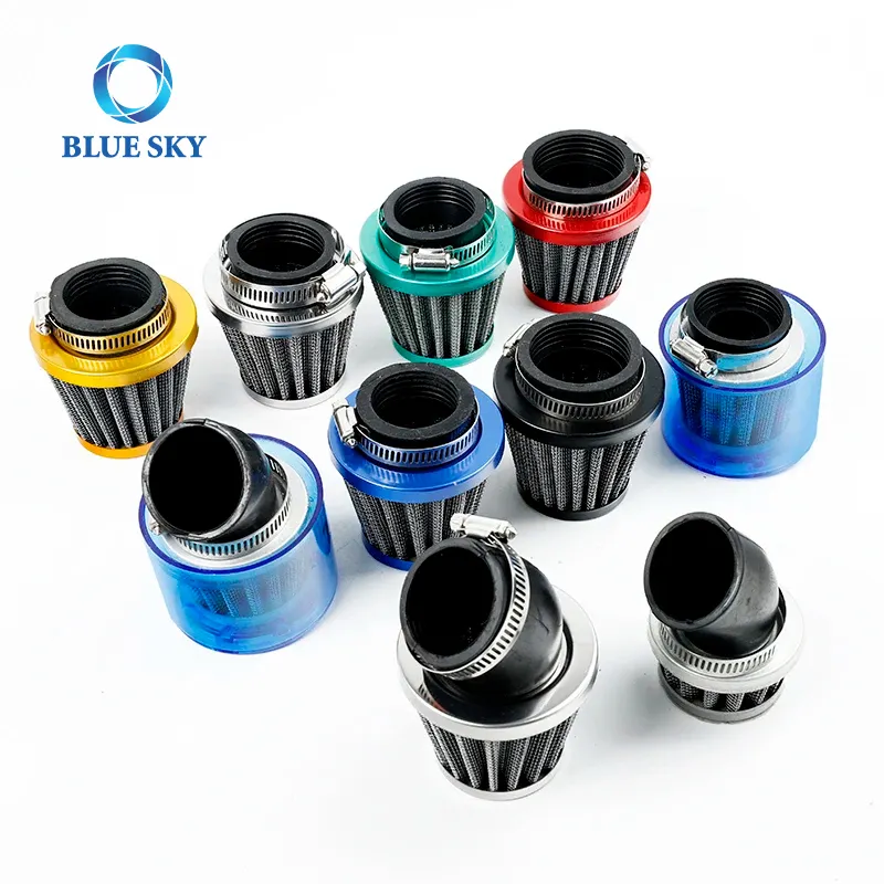 32/35/38/42/48-50mm Motorcycle Racing Air Filter High Flow Intake Filter for Waterproof Motorcycle ATV Quad Scooter Go Kart Mope