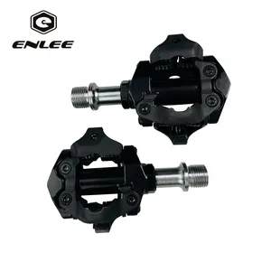 China Supplier Custom logo 2 Sealed Bearing Bicycle Pedals Self-locking Clip ENLEE SPD MTB Bike Pedals