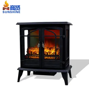 Freestanding Electric Fireplace Vertical Remote Control Indoor Electric Fireplace