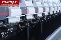 Vente directe usine Holihope Machine à broder industrielle 8 têtes 15 aiguilles pour casquettes