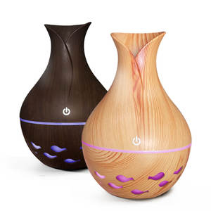 Humidificateur USB silencieux en plastique, design grain de bois, diffuseur circulaire en forme de champignon, capacité 0,5L pour aromathérapie et usage domestique - Product Image 2