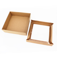 Boîtes à biscuits de boulangerie brunes de 6, 8 et 12 pouces, petite boîte d'emballage de gâteaux, boîtes de boulangerie en papier Kraft avec fenêtre transparente en PVC