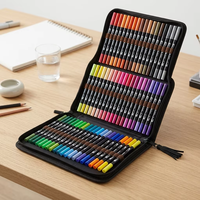 Marqueurs artistiques 36/48/60/80/100/120/168 couleurs, double pointe pinceau, set pour dessin et peinture