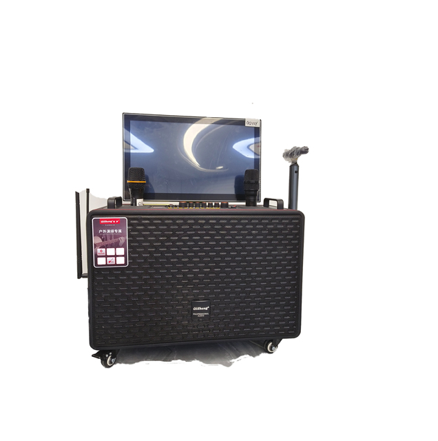 Brand New Multifunctional Trolley Speaker with 19-Inch Flip Touch Screen for Karaoke, Outdoor Activities