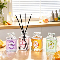 Diffuseurs à bâtonnets d'aromathérapie aux huiles essentielles de fruits 50ML, personnalisables en marque blanche, pour la maison, vente en gros