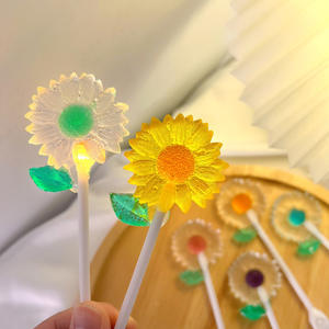 Barra de invitados de varios sabores de alto valor de color, <span class=keywords><strong>Flash</strong></span> nocturno, caramelo luminoso, sabor afrutado, flor, piruleta, KTV, niños, textura dura a granel - Product Image 4