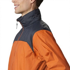 Unisex <b>Long</b> Sporty Hooded <b>Jacket</b> Lightweight Full Zip Windbreaker Color Block Outdoor Casual Custom Logo - Product Image 6