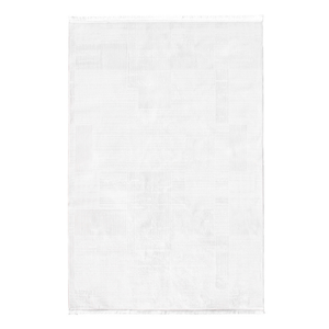 Tapis tissé en velours blanc, lavable, 6 mm, polyester, base antidérapante, moderne, pour la maison, taille personnalisée, OEM, ODM, marque privée, usine - Product Image 1