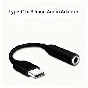Cable Adaptador <span class=keywords><strong>de</strong></span> Audio Premium TPE Trenzado Blanco y Negro USB C a Conector Auxiliar Hembra <span class=keywords><strong>de</strong></span> 3.5mm con Micrófono OTP Manos Libres para Múltiples Teléfonos - Product Image 2