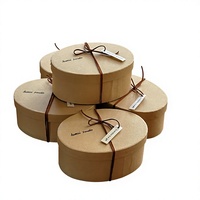Boîtes à cadeaux/bonbons ovales/rondes DIY pour maternelles, cadeaux faits main, grandes boîtes à bonbons pour mariage, boîtes en papier pour cadeaux