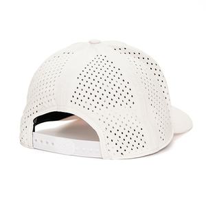 Casquette de performance personnalisée à 5 panneaux, style Gorras, Snapback, Trucker, en nylon perforé découpé au laser, avec patch en caoutchouc - Product Image 3