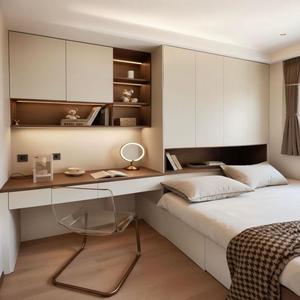 Cama Tatami Antideslizante de Madera de Cerezo Maciza con Luz Nocturna de Inducción para Áticos y Techos Inclinados Irregulares, Ideal para la Disposición de Habitaciones de Descanso - Product Image 1