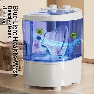 Single-tub Plastic Mini Washing Machine Compact Wash-and-spin Combo Mechanical Control Home Dorm Use Shoe Washer In Stock - Product Image 1