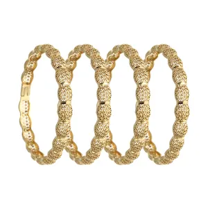 Dubai Bangles For Women medio oriente 4pcs bracciale in oro etiope Arabia saudita braccialetti a rete gioielli da sposa