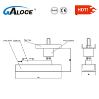 GWM202 sensor sel beban 3Ton 5Ton, modul sensor tangki Hooper Silo sistem pemberat sensor tekanan sel beban