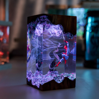 Lampe en résine AB Anime Spider-Man VS Venom, veilleuse, objet décoratif Art Déco, cadeau idéal pour un anniversaire, parfait pour les amis