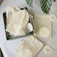 Pochette en maille de coton café avec logo personnalisé BSCI emballage de bijoux en tissu fin recyclable petite pochette en mousseline de coton avec cordon de serrage
