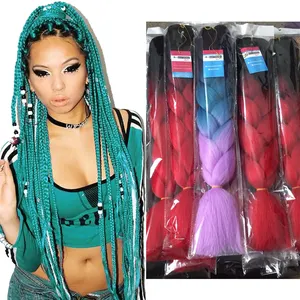 pre stretched braiding hair Synthetic Japanese fiber Easy box braids Easy Crochet braiding hair extension