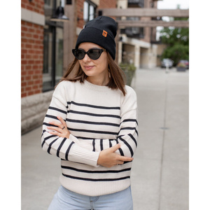 DB Sports Hats Traditional Solid Charcoal Black Cuffed Hat - Product Image 3