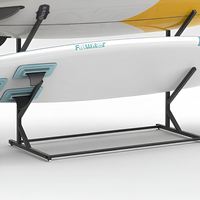 Support de planche de surf en métal sur pied pour 4 planches, idéal pour la vente au détail des sports nautiques