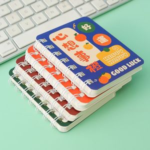 Creative Side Flip Spiral <b>Notebook</b> <b>A7</b> Portable Blank Loose Leaf For Students With Homophones Design - Product Image 3