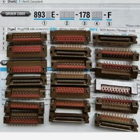 Connecteurs IDC à profil bas 8930E-068-178MS-F pour câble plat à pas de 0,635 mm, en plastique marron et cuivre, connecteur KEL du Japon