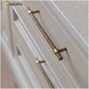 Çinko Modern Basit Lüks Bronz Vintage Dolap Kapısı ve Çekmece Kolları Mutfak Yatak Odası Şifonyer Otel Depo Dış Mekan için - Product Image 2