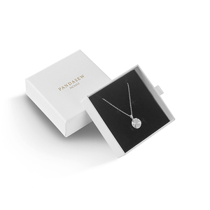 Hot sale luxury black storage Pearl Necklace Earrings portable square mini travel jewelry box