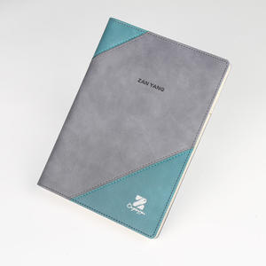 Carnet en cuir personnalisé à feuilles mobiles, texture de cuir de cheval premium 2026, bicolore, pour affaires - Product Image 6