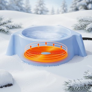 Bowl de Água para Animais de Estimação de Plástico Recarregável, Aquecimento, Capacidade Grande de 2L, Impermeável, Fácil de Limpar, Alimentador Automático para Animais de Estimação - Product Image 2