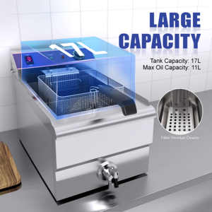 آلة قلي تجارية احترافية سعة 16 لتر للبطاطس المقلية وأجنحة الدجاج بسعر المصنع - Product Image 4