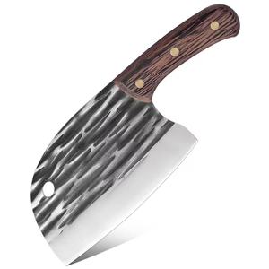 Cuchillo profesional de acero inoxidable de 8 pulgadas para tallar cocina, juego de cuchillos Naif con bloque de acacia de madera - Product Image 6
