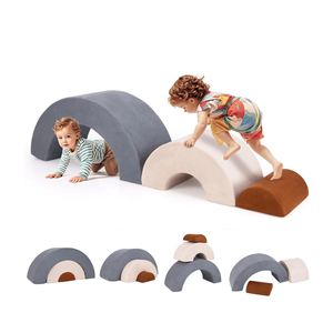 Bloques de Juego Suaves para Niños Pequeños, en Forma de Arcoíris, con Espuma de Alta Densidad 30D y Tela de Gamuza Sintética - Product Image 1