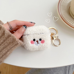 <b>Cute</b> Plush <b>Bear</b> Galaxy Buds Case, TPU+Plush Shockproof for Girls - Product Image 3