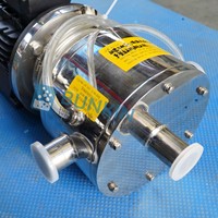 Mélangeur en ligne à cisaillement élevé monophasé avec moteur AC 220 V en acier inoxydable SUS316L pour la dispersion de peintures liquides et de cosmétiques