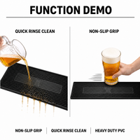 Tapis de barre en caoutchouc PVC souple écologique de haute qualité tapis de pub de bière en Silicone anti-dérapant professionnel Cocktails Logo personnalisé-Usine