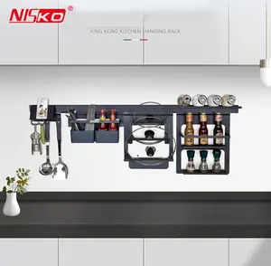 Dinding Gantung Rak Dapur Rak Organizer Multi-Fungsi Dinding Rak Gantung