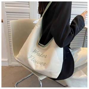 Customizable Letter Pattern Large Capacity 30X40cm 10Oz-14Oz <b>Thickness</b> Cotton Canvas Tote Bag With <b>Rope</b> Handle OEM/ODM - Product Image 5