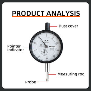 Originele <span class=keywords><strong>Mitutoyo</strong></span> 2046ab Wijzerplaat Indicator 0-10Mm Bereik Met 0.01Mm Graduatie - Product Image 4