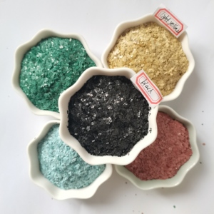 Revêtement de sol en époxy métallique 2-4 mm, flocons bruns colorés pour effet peinture marbrée par pulvérisation - Product Image 5
