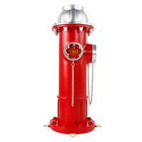 Décoration de poteau d'incendie en résine à énergie solaire avec empreinte de patte, statue de jardin extérieure pour la décoration de patio et de pelouse