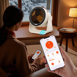Fan <strong>Heater</strong> 2000W PTC Plastic Desktop Portable Electric with Cell Phone App Smart Control Overheat Protection Safe Stylish Design - Product Image 2