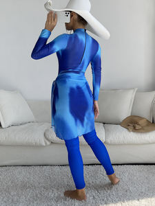 <span class=keywords><strong>Burkini</strong></span> Musulman Modeste à Manches Longues pour Femme, Maillot de Bain Islamique Couvrant Intégralement avec Hijab - Product Image 2