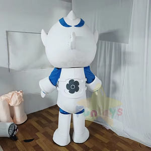 Funtoys professionnel personnalisé publicité dessin animé Cosplay poisson blanc mascotte animaux en peluche costumes pour Adule - Product Image 6