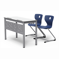 Meubles scolaires, bureau et chaise en métal pour étudiants, table d'étude pour salle de classe